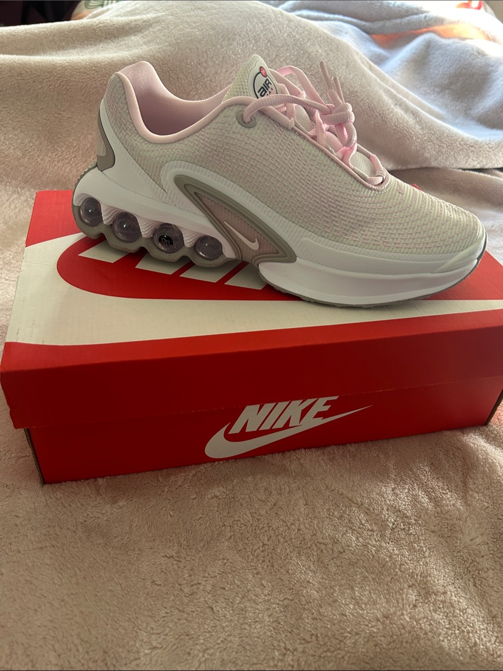 Nike Youth Light Pink and White Air Max DN BG